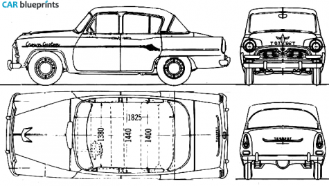 1959 Toyota Toyopet Crown Custom Sedan blueprint