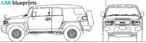 2011 Toyota FJ Cruiser SUV blueprint