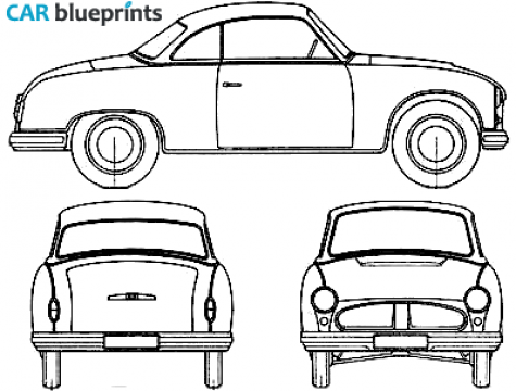 1958 Trabant P70 Coupe blueprint