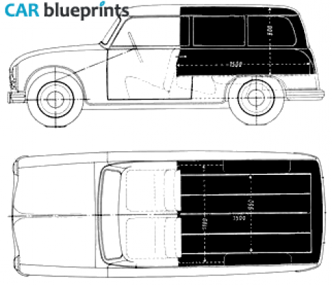 1956 Trabant P70 Wagon blueprint