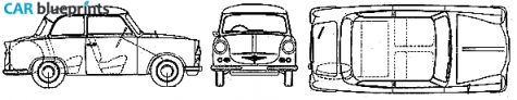 1965 Trabant 600 Sedan blueprint