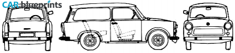 1985 Trabant 601 Kombi Wagon blueprint