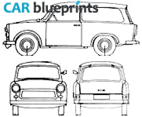 1973 Trabant 601 Kombi Wagon blueprint