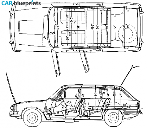 1966 Triumph Estate 2000 Wagon blueprint