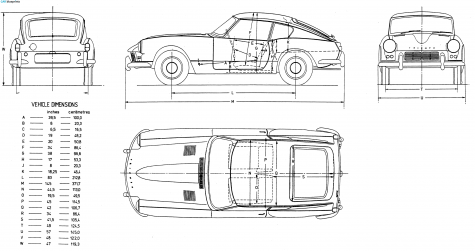 1966 Triumph GT6 Mk I Coupe blueprint