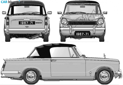 1967 Triumph Herald Convertible 13/60 Cabriolet blueprint