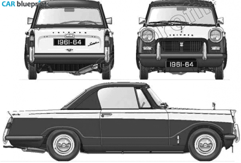 1959 Triumph Herald 948cc Coupe blueprint