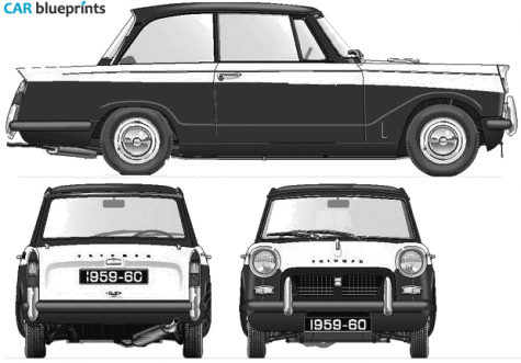 1959 Triumph Herald Sedan blueprint