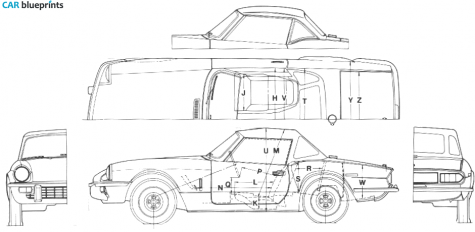 1969 Triumph Spitfire 1500 Coupe blueprint