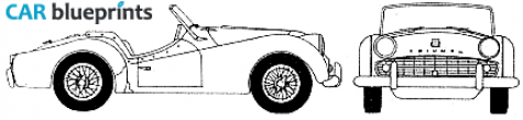 1957 Triumph TR3 A Roadster blueprint