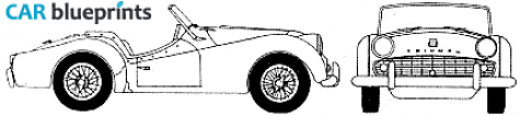 1957 Triumph TR3 A Roadster blueprint