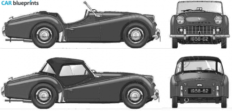 1961 Triumph TR3 A Roadster blueprint