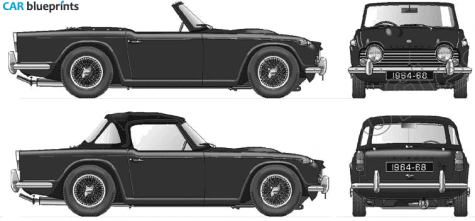 1964 Triumph TR4 A Roadster blueprint