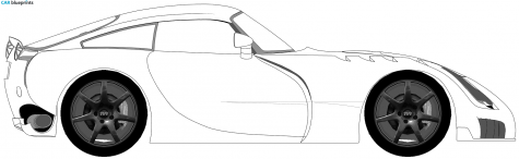 2008 TVR Sagaris Coupe blueprint