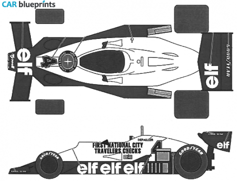 1978 Tyrrell 008 Austria GP OW blueprint