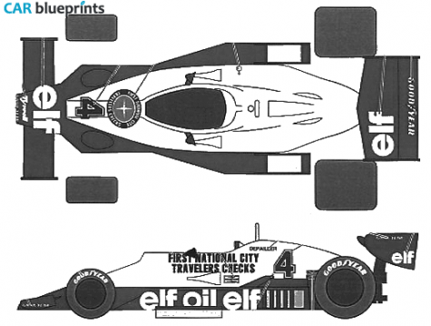 1978 Tyrrell 008 Austria GP OW blueprint