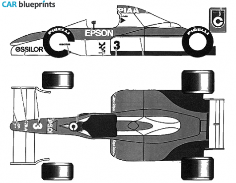 1990 Tyrrell 019 Japan GP OW blueprint