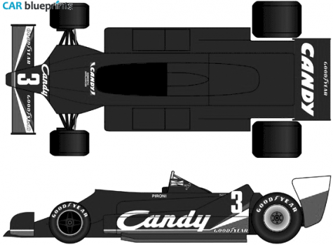 1979 Tyrrell 009 F1 GP OW blueprint