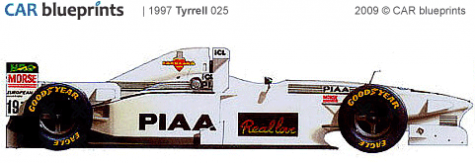 1997 Tyrrell 025 F1 OW blueprint