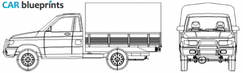 2004 UAZ 2360 Van blueprint