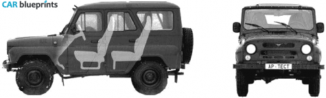 1999 UAZ 31519 Wagon blueprint