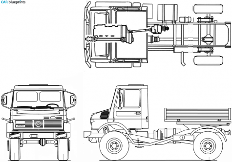 1996 Unimog 1650 Truck blueprint