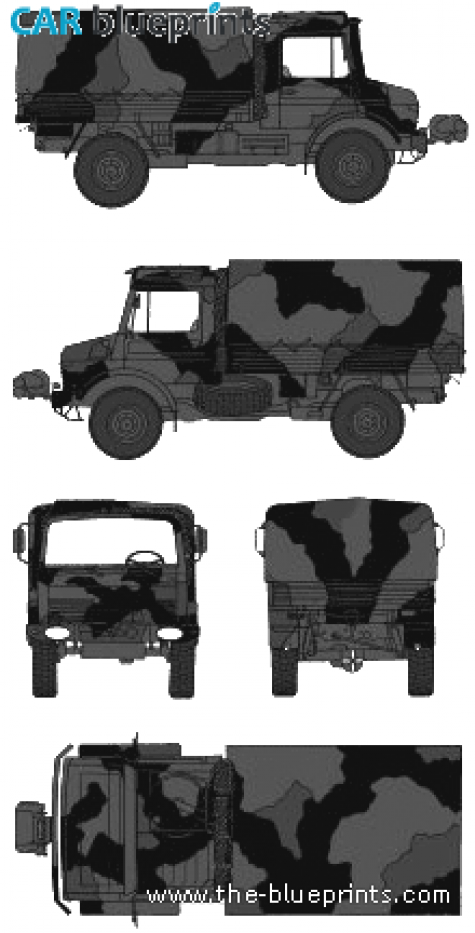 1984 Unimog 2T GL Truck blueprint