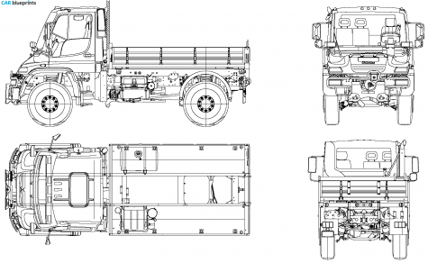 2005 Unimog U500 Long Truck blueprint