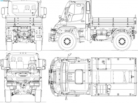 2008 Unimog U500 SWB Truck blueprint