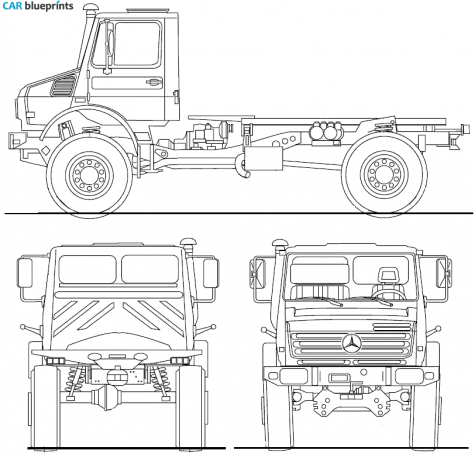 2008 Unimog U5000 Truck blueprint