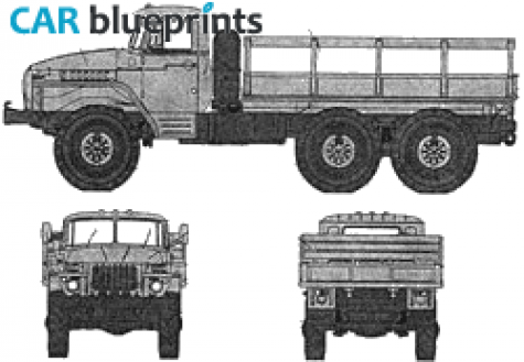 1977 Ural 4320 Truck blueprint
