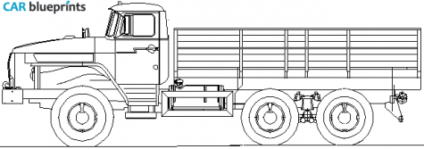 2008 Ural 43202-10 Truck blueprint