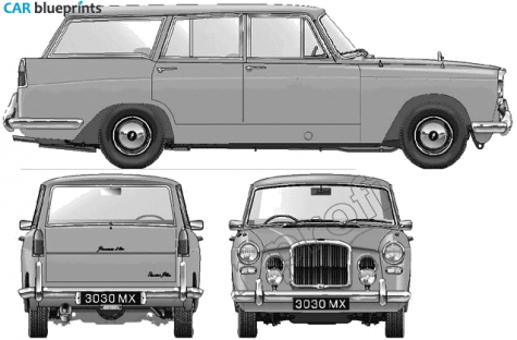 1963 Vanden Plas Princess 3 Litre Estate Wagon blueprint