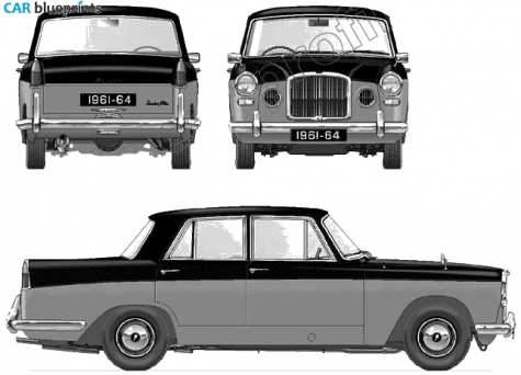 1961 Vanden Plas Princess 3 Litre Mk 2 Sedan blueprint