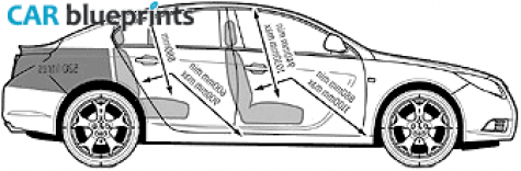 2008 Vauxhall Insignia 20 CDTi 160 Sedan blueprint