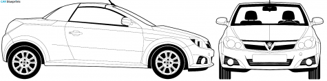 2007 Vauxhall Tigra Coupe blueprint