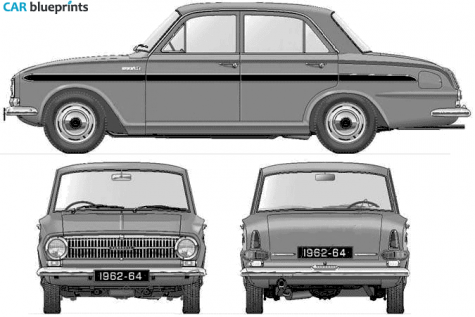 1963 Vauxhall VX4/90 Sedan blueprint