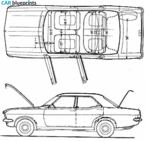 1967 Vauxhall Victor FD 2000 Sedan blueprint