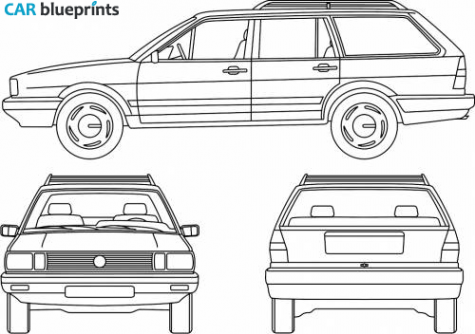 1988 Volkswagen Santana Quantum GLS Wagon blueprint