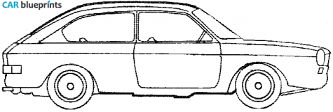 1968 Volkswagen 411 2-door Coupe blueprint