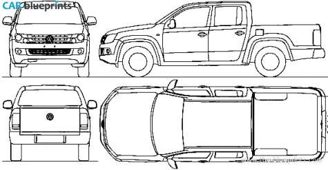 2010 Volkswagen Amarok Pick-up blueprint