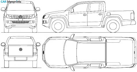 2010 Volkswagen Amarok Crew Cab Pick-up blueprint