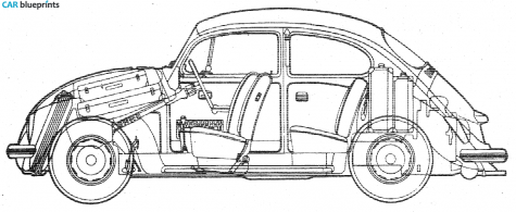 1968 Volkswagen Beetle Sedan blueprint