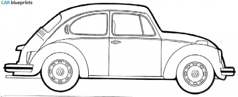 1978 Volkswagen Beetle 1200 Hatchback blueprint