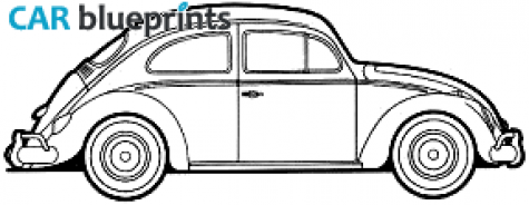 1961 Volkswagen Beetle 1300 Coupe blueprint