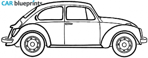 1974 Volkswagen Beetle 1302 Sedan blueprint