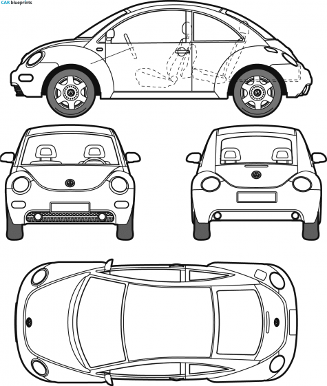 2005 Volkswagen New Beetle Coupe blueprint