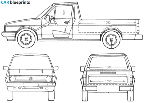 1990 Volkswagen Caddy Pick-up blueprint