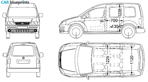 2006 Volkswagen Caddy Wagon blueprint