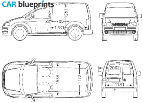 2004 Volkswagen Caddy Van blueprint